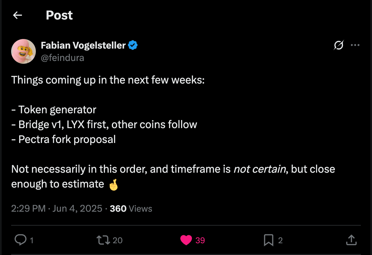 Bridge in the next few weeks (maybe)