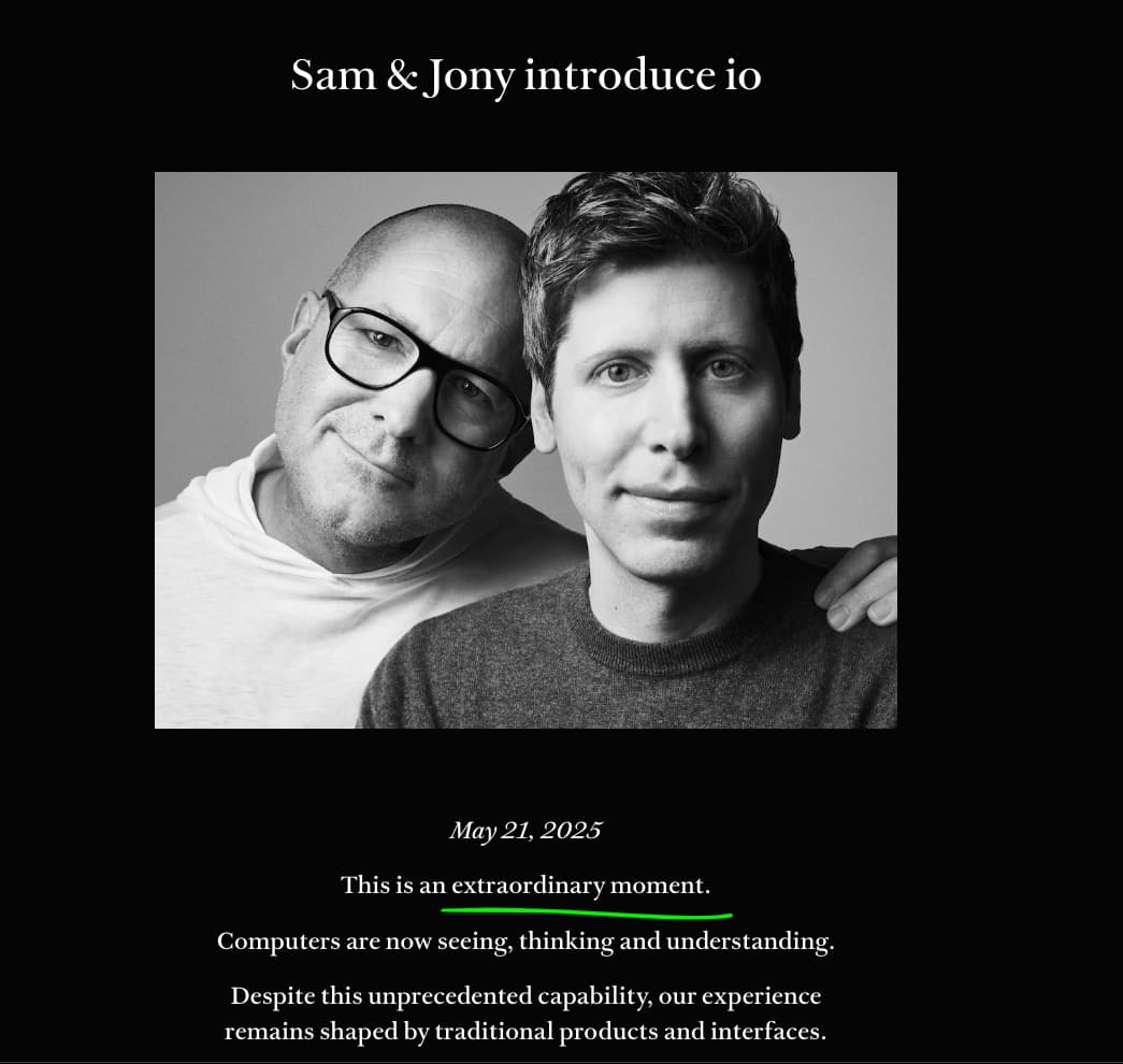 Sam & Jony introduce io
