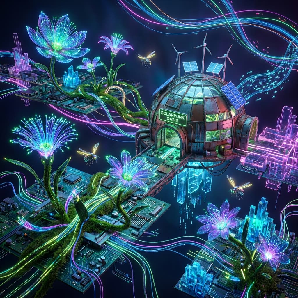 Bioluminescent Cyber-Garden